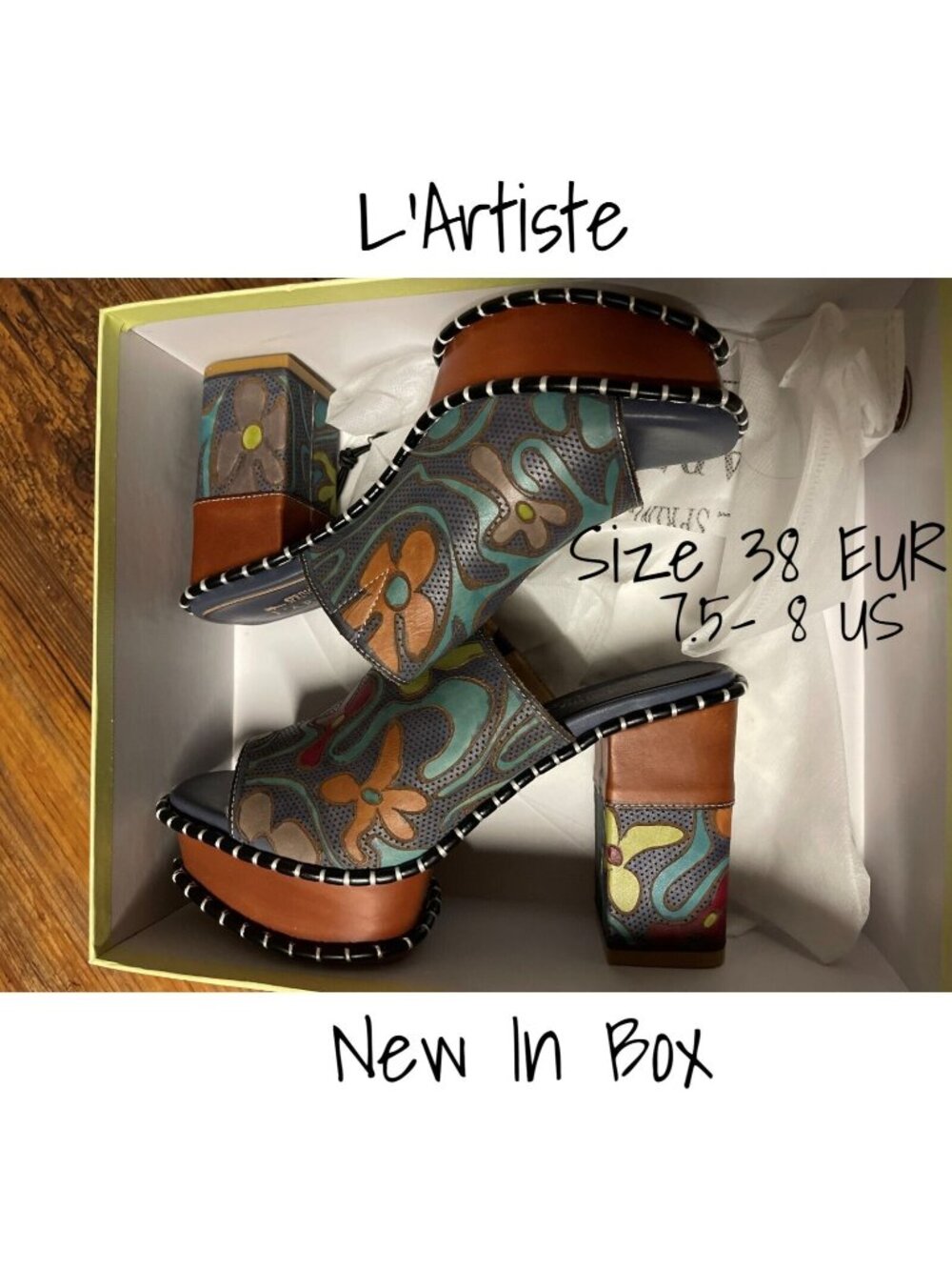 L'Artiste By Spring Step Women's Platform Sandals - Size 8 US (38 EUR) - New